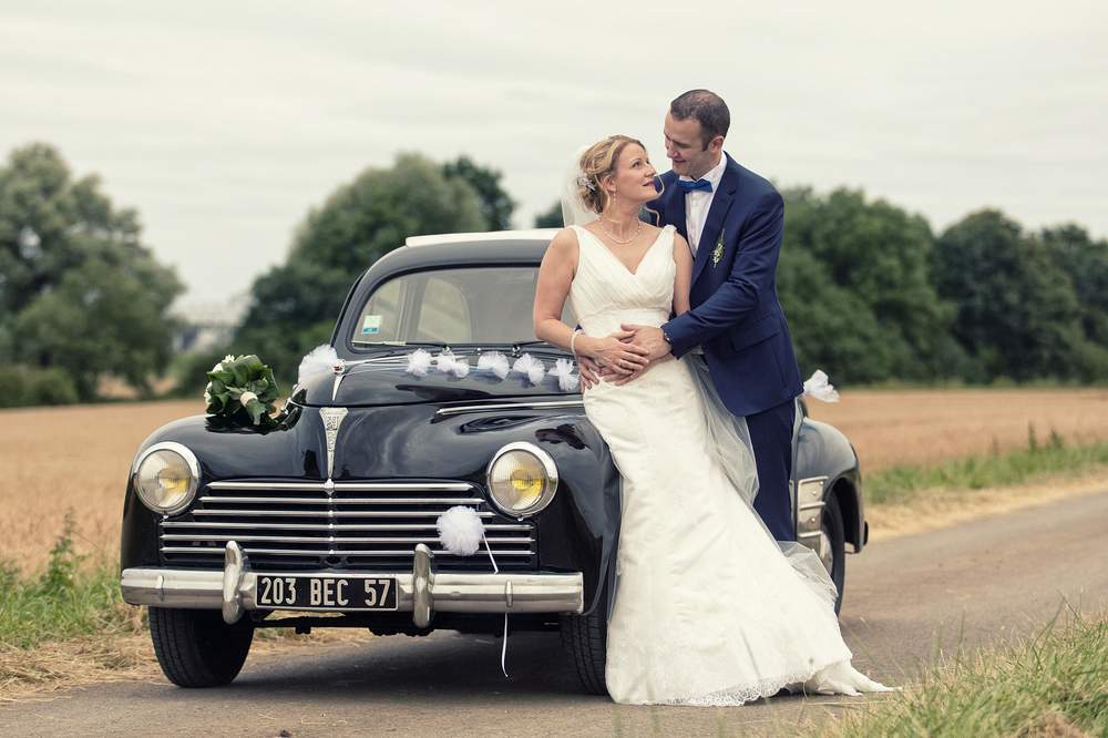photographe mariage nancy vieille voiture campagne